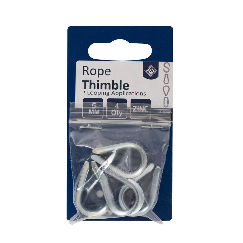Rope Thimbles - Zinc Plated - Card of 4