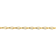 Chandelier Chain 0.5 x 21mm - Polished Brass - 25m Reel