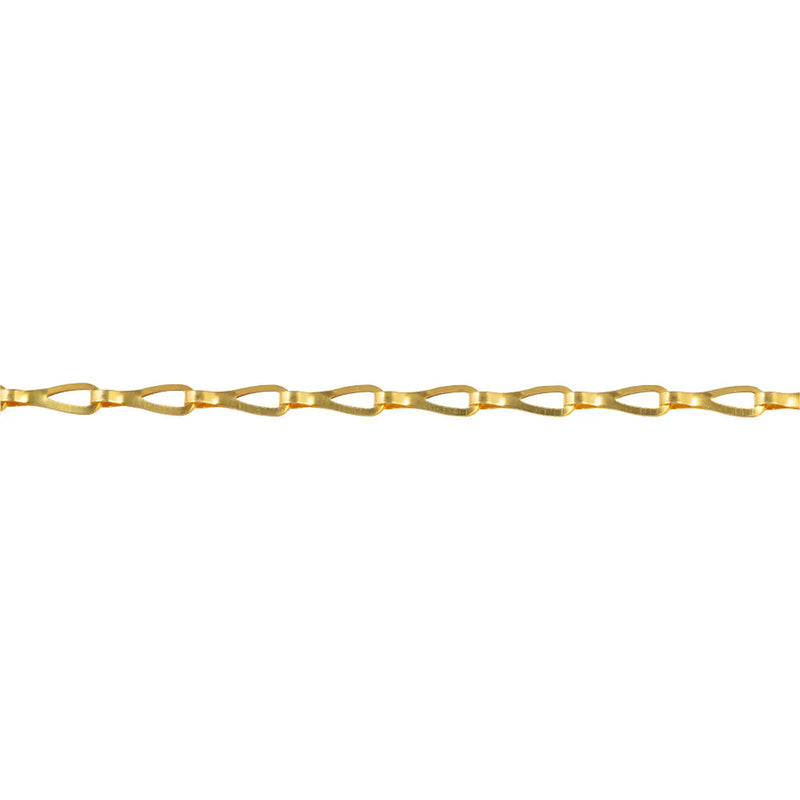 Chandelier Chain 0.5 x 21mm - Polished Brass - 25m Reel