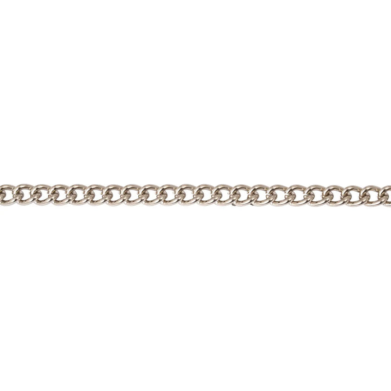 Twisted Chain 1.2 x 2.3 x 1.7mm - Nickel Plated - 25m Reel