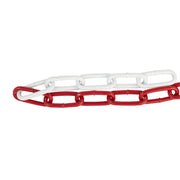 Steel Barrier Chain 6 x 42 x 11mm - Red & White Plated - Per Metre