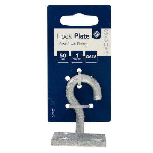 Hook Plate 50 x 50mm - Black Plated
