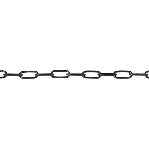 Welded Long Link Chain - Black Plated - 10m Box
