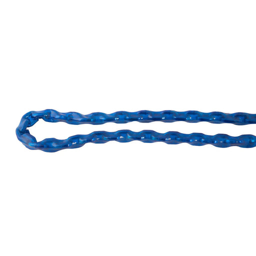 Square Section High Grade Security Chain In Blue P.V.C. Slee