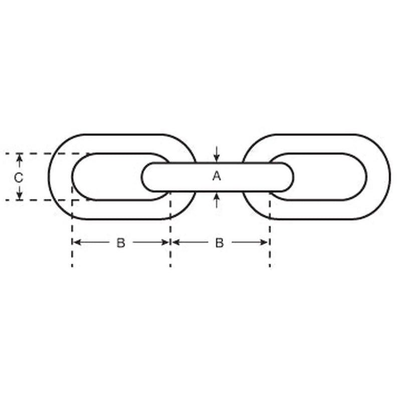 Welded Long Link Chain - Zinc Plated - On Reels