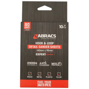 Abracs Hook & Loop Detail Sanding Sheets 95x145 80g Medium