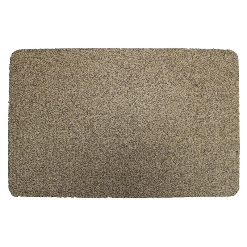 JVL Dirt Guard Plain Cotton Barrier Doormat 50 x 75cm Coffee