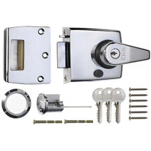 Era Double Locking Nightlatch 60mm Finish: Grey Body - Brass Cylinder
