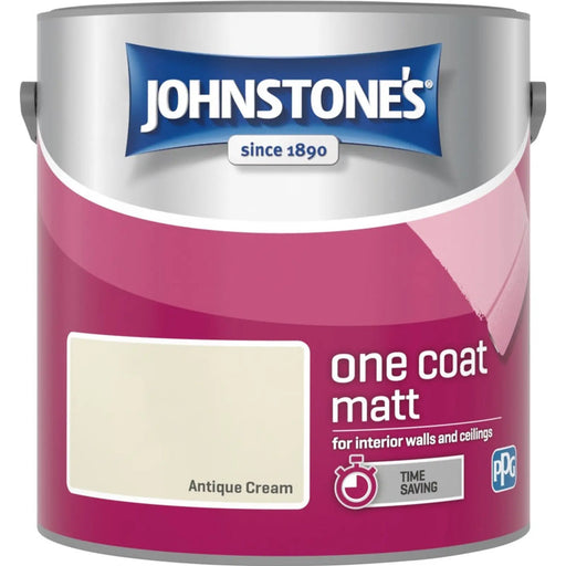 Johnstone's One Coat Matt 2.5L Antique Cream
