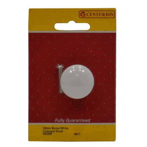 32Mm Snow White Cupboard Knob