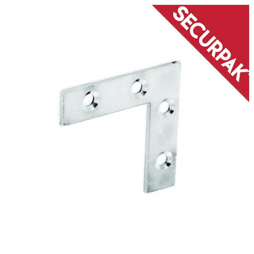Securpak Zinc Plated Corner Plate 50mm Pack 4