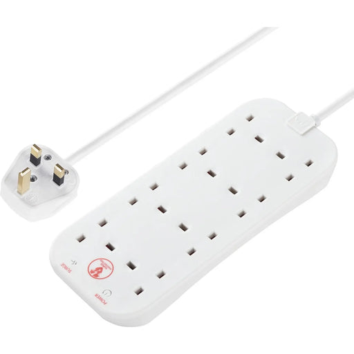 Masterplug Surge Protected Extension Lead 8 Gang 2m