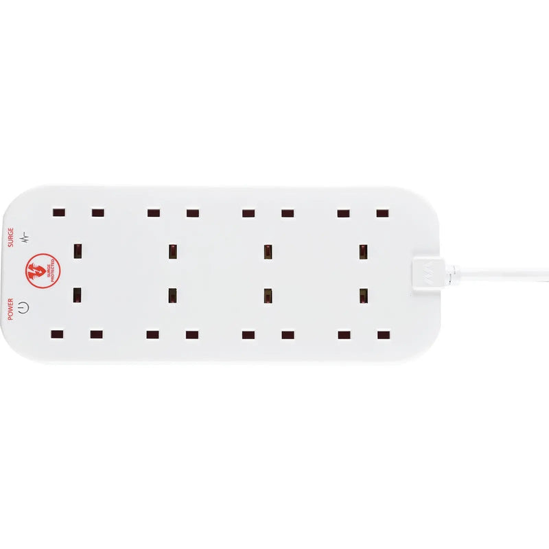 Masterplug Surge Protected Extension Lead 8 Gang 2m