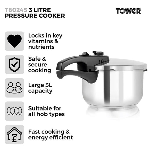 Tower Pressure Cooker 20cm 3L