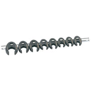Draper 61034 Draper Expert Metric Crow Foot Spanner Set on a Metal Rail, 3/8" Sq. Dr. (8 Piece)