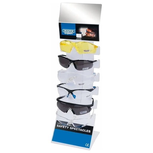 Draper Countertop Display of Six Safety Spectacles 23341