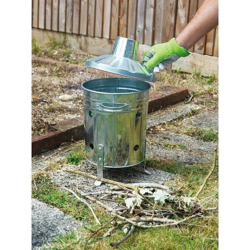Draper 53250 Galvanised Mini Incinerator, 15L