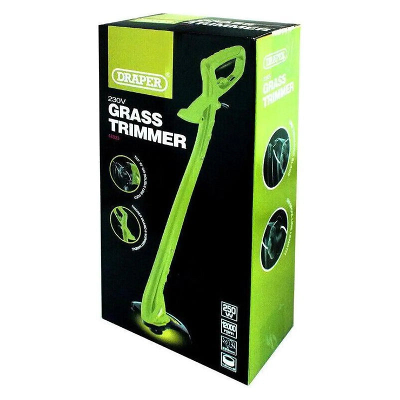 Draper 45923 Grass Trimmer with Double Line Feed, 220mm, 250W