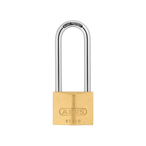 Abus Mechanical 65/40mm Brass Padlock 63mm Long Shackle Keyed Alike 6405