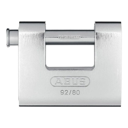 Abus Mechanical 92/80mm Monoblock Brass Body Shutter Padlock