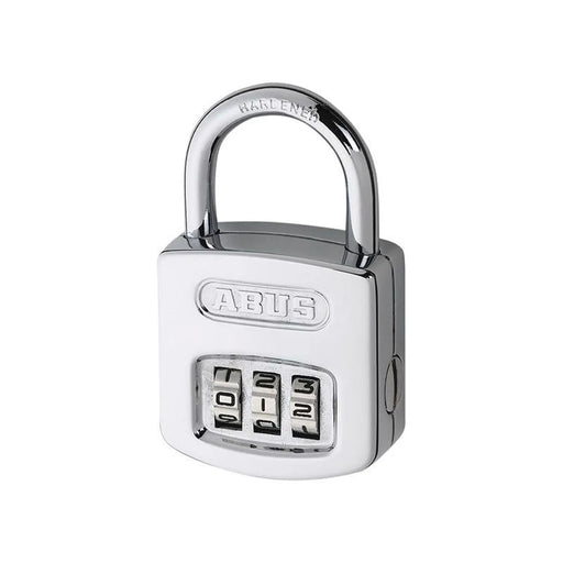 Abus Mechanical 160/50 50mm Steel Case Die-Cast Body Combination Padlock (4-Digit) Carded
