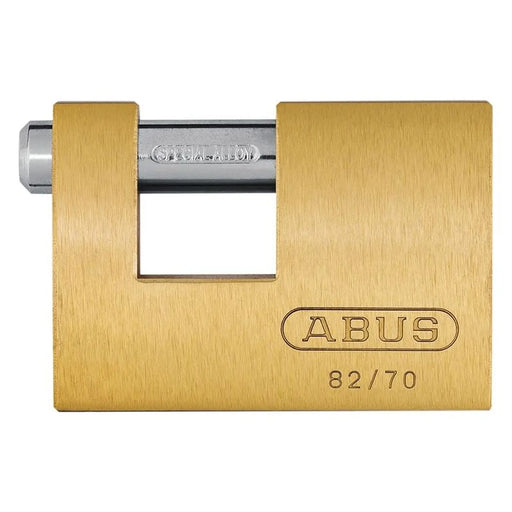 Abus Mechanical 82/70mm Monoblock Brass Shutter Padlock Keyed Alike 8514