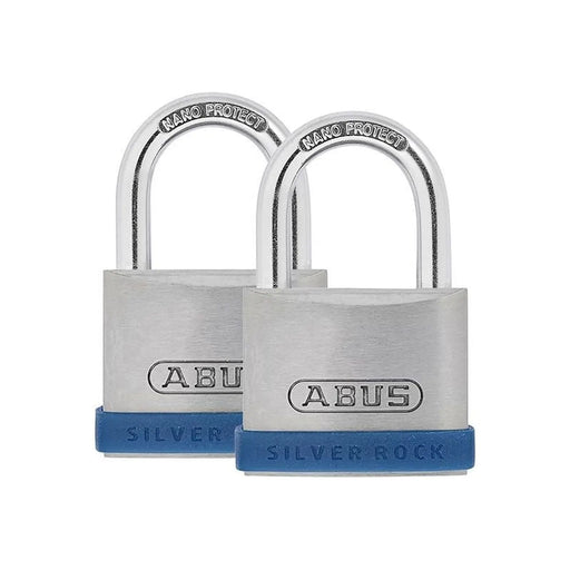 Abus Mechanical 40mm Silver Rock™ 5 Padlock Twin Pack