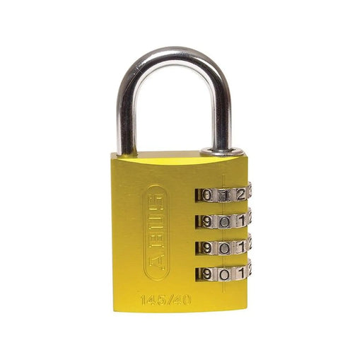 Abus Mechanical 145/40 40mm Aluminium Combination Padlock Yellow 49535