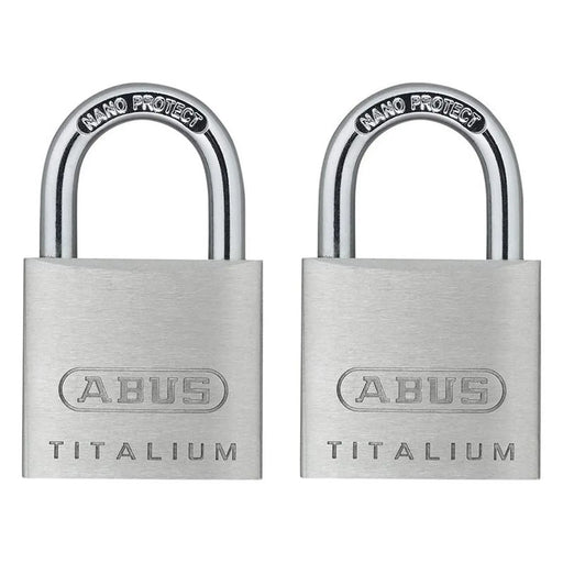 Abus Mechanical 64TI/30mm TITALIUM™ Padlock Carded Twin Pack