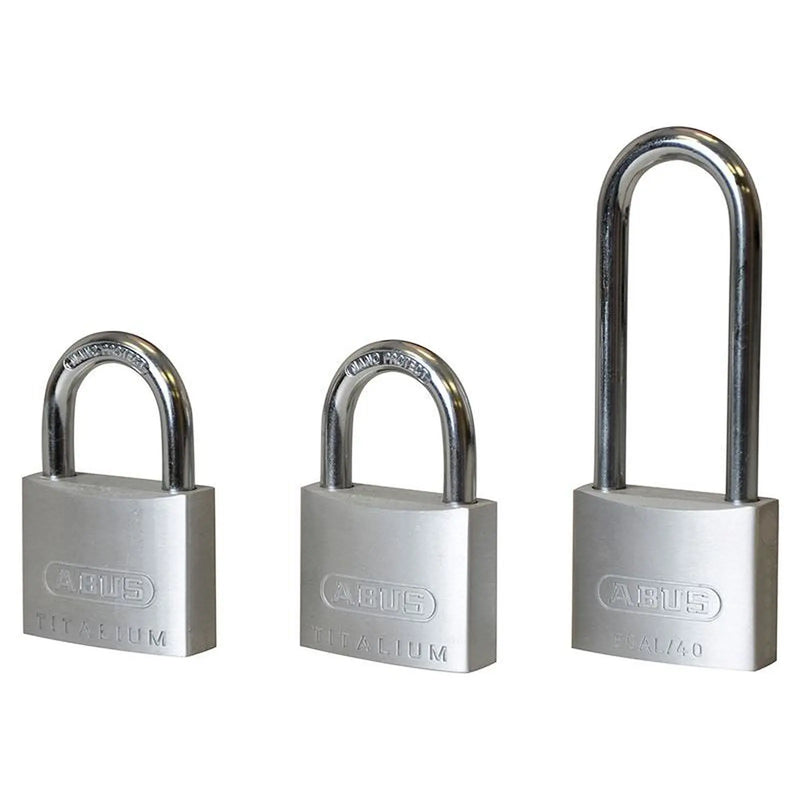 Abus Mechanical 64TI/40mm TITALIUM™ Padlock Triple Pack (1 Long Shackle)