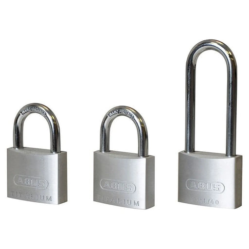 Abus Mechanical 64TI/40mm TITALIUM™ Padlock Triple Pack (1 Long Shackle)