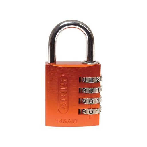 Abus Mechanical 145/40 40mm Aluminium Combination Padlock Orange 49527