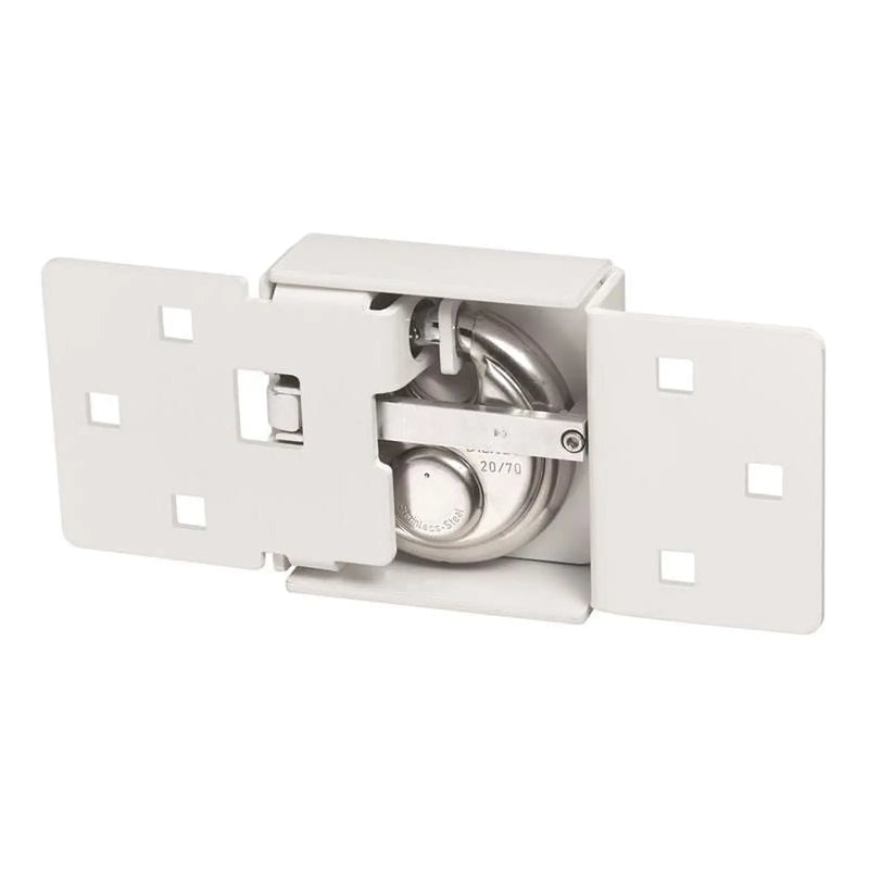 Abus Mechanical 141/200 Diskus® Integral Van Lock White & 26/70mm Diskus® Padlock Twin Pack
