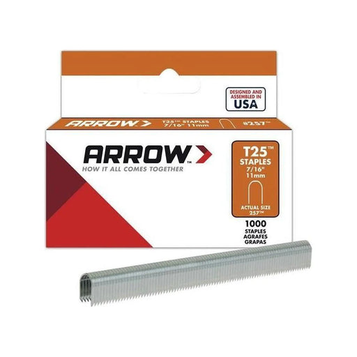 Arrow T25 Staples 11mm (7/16in) (Box 1000)