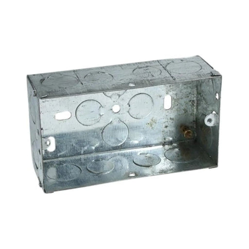 Axiom Electrical Metal Twin Socket Box 35mm (Pack 5)