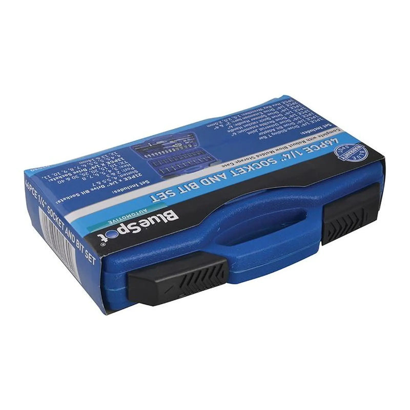 Bluespot Tools 1/4in Square Drive Socket & Bit Set, 46 Piece