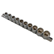 Bluespot Tools 1/2in Drive Socket Set on Rail, 10 Piece