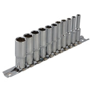Bluespot Tools 1/4in Drive Deep Socket Set, 11 Piece