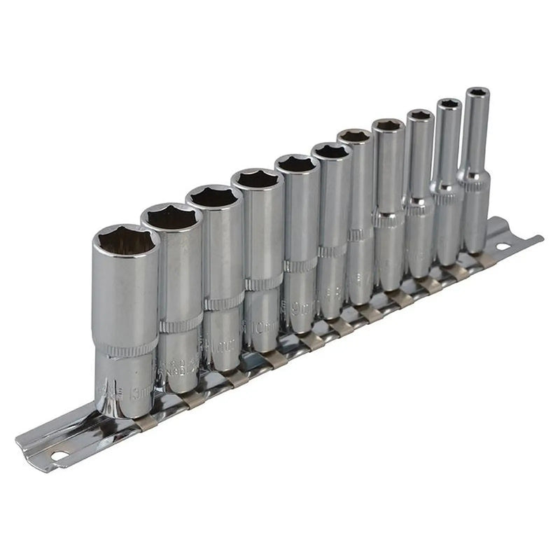 Bluespot Tools 1/4in Drive Deep Socket Set, 11 Piece