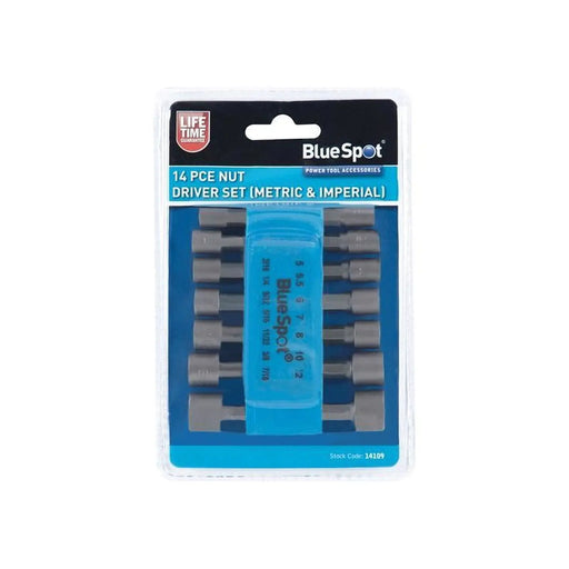 Bluespot Tools Metric & Imperial Nut Driver Set, 14 Piece