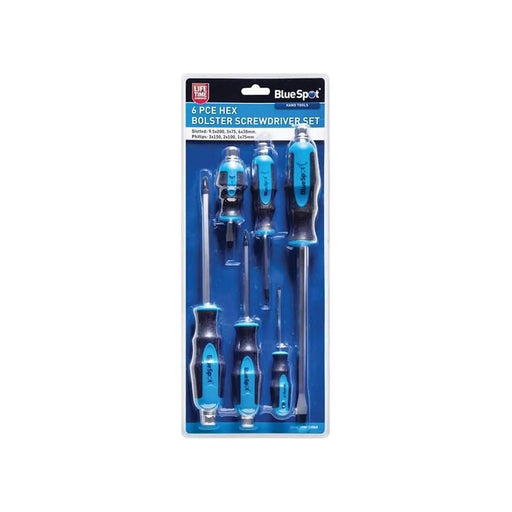 Bluespot Tools Hex Bolster Screwdriver Set, 6 Piece