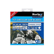 Bluespot Tools 210mm Circular Saw Blade Set, 3 Piece