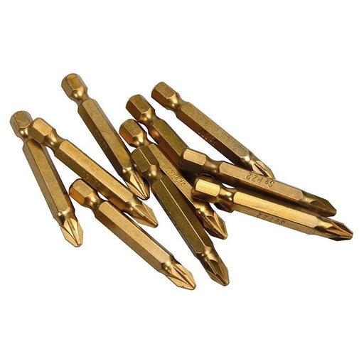 Bluespot Tools Titanium Coated Screwdriver Bits PZ2 x 50mm (Pack 10)