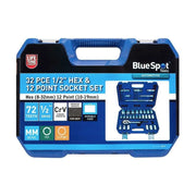 Bluespot Tools 1/2in & 1/4in Metric Socket Set, 94 Piece