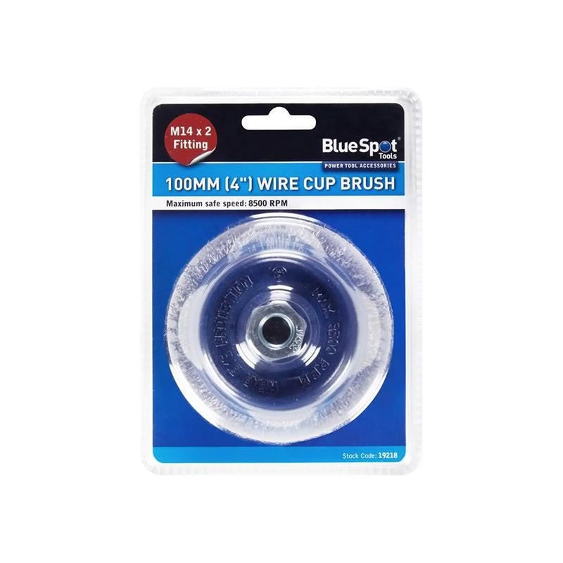 Bluespot Tools Steel Wire Cup Brush 100mm M14 X 2