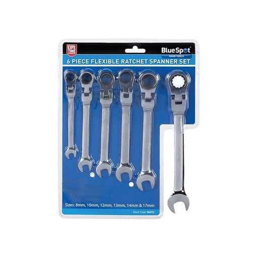 Bluespot Tools Flexible Head Ratchet Set, 6 Piece