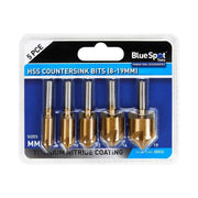 Bluespot Tools HSS Titanium Countersink Bit Set, 5 Piece