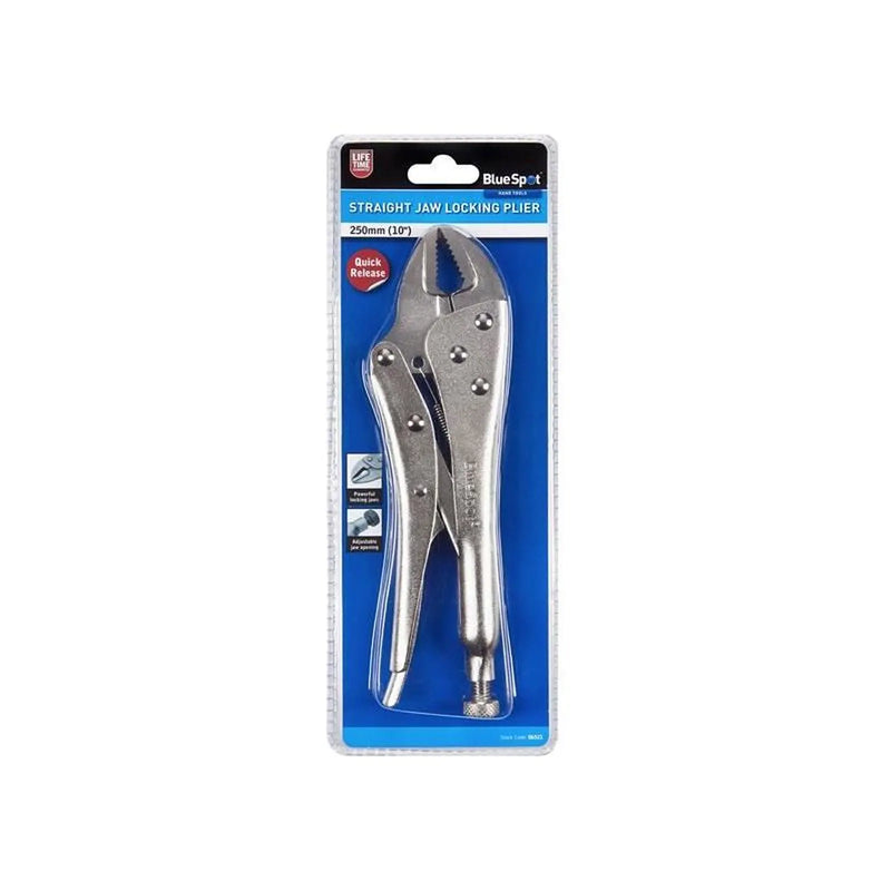 Bluespot Tools Quick-Release Straight Jaw Locking Pliers 250mm (10in)