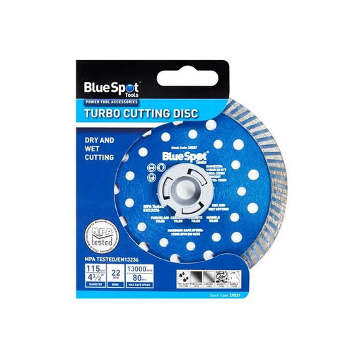 Bluespot Tools Turbo Cutting Disc 115 x 22mm