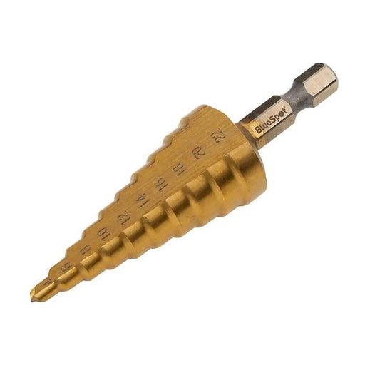 Bluespot Tools HSS 1/4in Hex Shank Step Drill 4-22mm